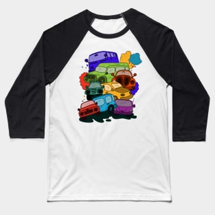 Colorful car in doodles art Baseball T-Shirt